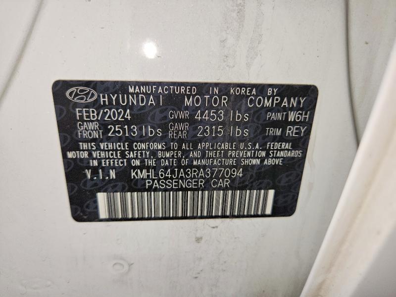 Продажа на аукционе авто 2024 Hyundai Sonata, vin: KMHL64JA3RA377094, номер лота: 57161716