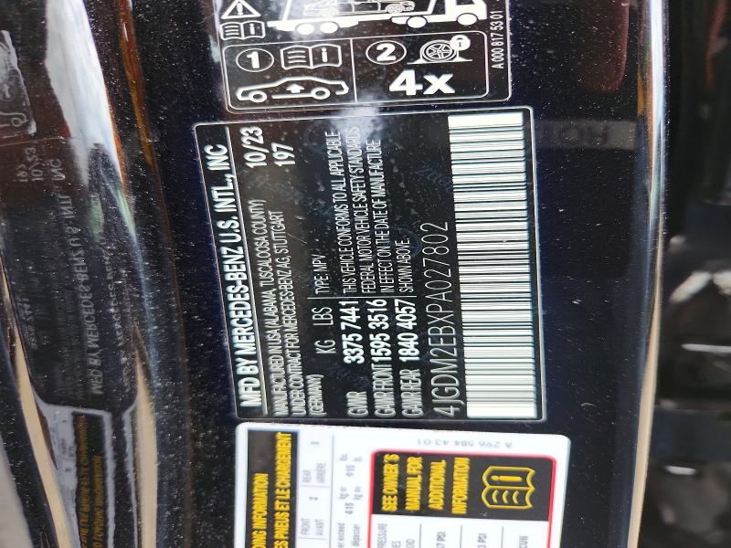 55561056 :رقم المزاد ، 4JGDM2EBXPA027802 vin ، 2023 Mercedes-benz Eqs Suv مزاد بيع