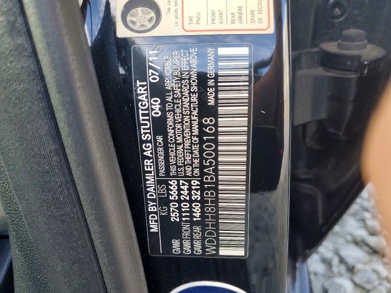 Продажа на аукционе авто 2011 Mercedes-benz E, vin: WDDHH8HB1BA500168, номер лота: 59009736