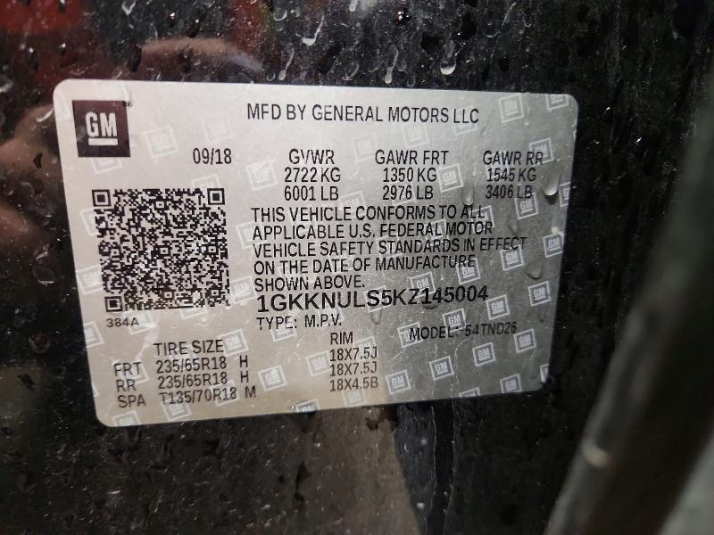 2019 Gmc Acadia მანქანა იყიდება აუქციონზე, vin: 1GKKNULS5KZ145004, აუქციონის ნომერი: 57815486