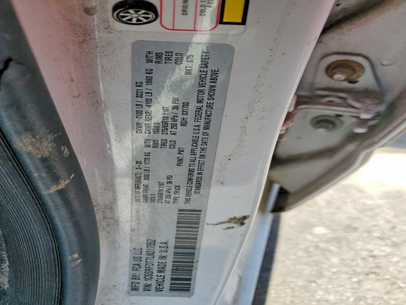2020 Ram 1500 მანქანა იყიდება აუქციონზე, vin: 1C6SRFDT7LN317052, აუქციონის ნომერი: 55614066