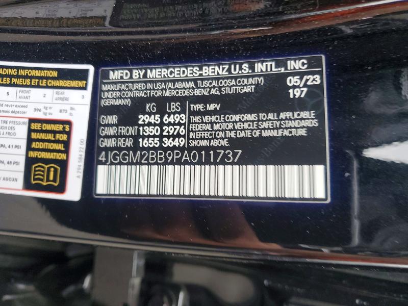 2023 Mercedes-benz Eqe Suv მანქანა იყიდება აუქციონზე, vin: 4JGGM2BB9PA011737, აუქციონის ნომერი: 57769276