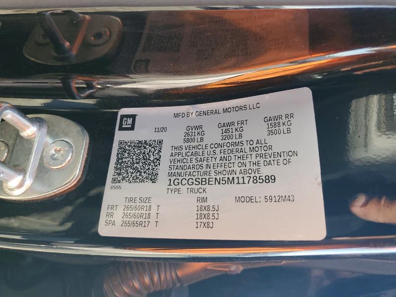 Продаж на аукціоні авто 2021 Chevrolet Colorado, vin: 1GCGSBEN5M1178589, номер лоту: 55976106