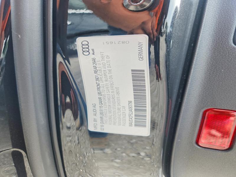 2018 Audi S5 მანქანა იყიდება აუქციონზე, vin: WAUC4CF52JA083798, აუქციონის ნომერი: 56026056