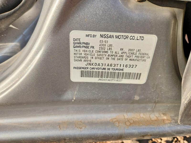 Продажа на аукционе авто 2003 Infiniti I35, vin: JNKDA31A63T116327, номер лота: 55857076