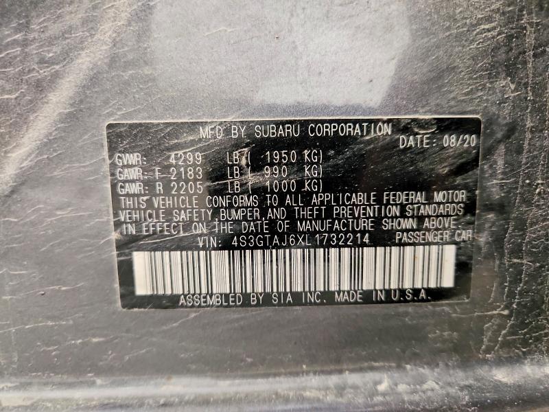 Aukcja sprzedaży 2020 Subaru Impreza, vin: 4S3GTAJ6XL1732214, numer aukcji: 59157396