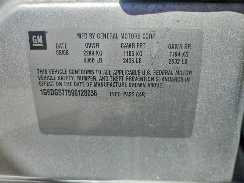 Aukcja sprzedaży 2009 Cadillac Cts, vin: 1G6DG577590128036, numer aukcji: 55404186