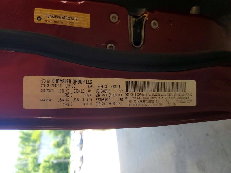Aukcja sprzedaży 2013 Jeep Patriot, vin: 1C4NJRBB3DD263412, numer aukcji: 56225286