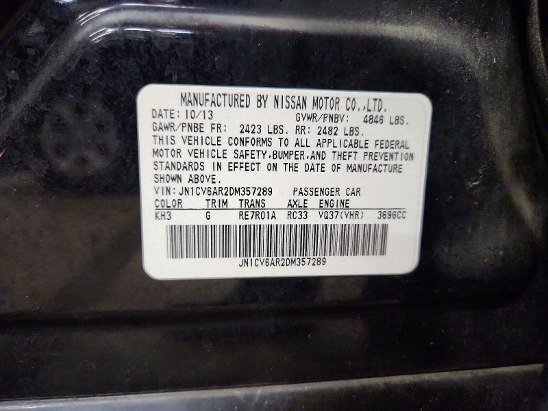 Aukcja sprzedaży 2013 Infiniti G37 Sedan, vin: JN1CV6AR2DM357289, numer aukcji: 58691706