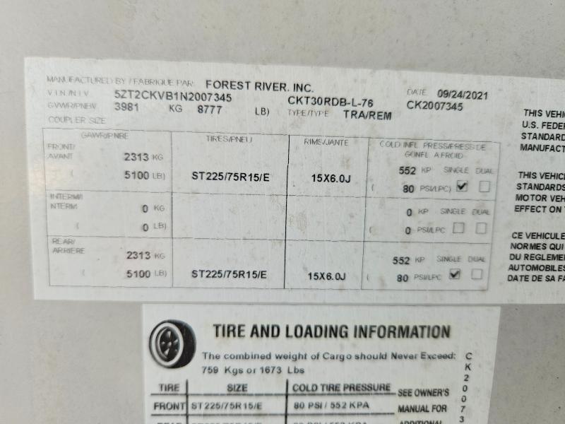 Продажа на аукционе авто 2022 Foresriver Alpha Wolf, vin: 5ZT2CKVB1N2007345, номер лота: 56030866