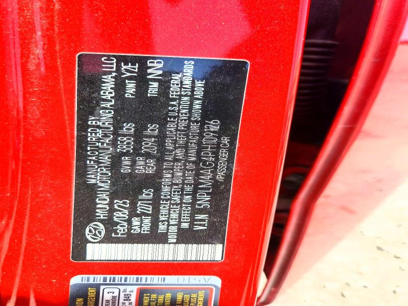 Продаж на аукціоні авто 2023 Hyundai Elantra, vin: 5NPLM4AG4PH109126, номер лоту: 58774386