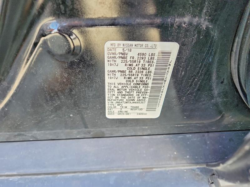 Aukcja sprzedaży 2018 Nissan Rogue, vin: JN8AT2MTXJW485357, numer aukcji: 57569736