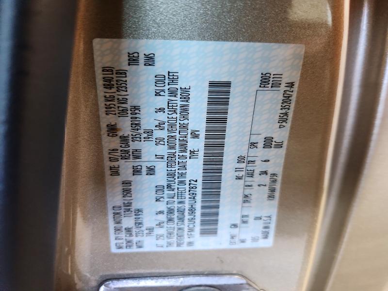 Продаж на аукціоні авто 2017 Ford Escape, vin: 1FMCU9J98HUA97872, номер лоту: 55950056