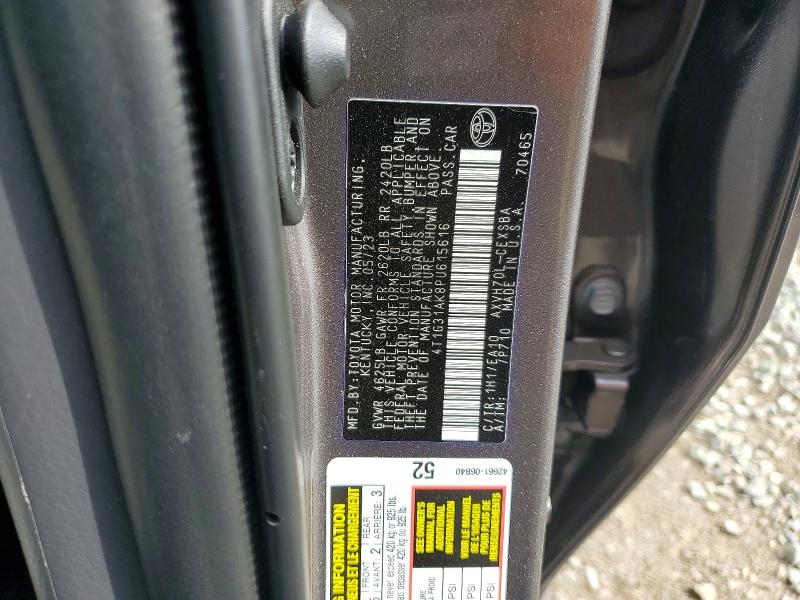 Продажа на аукционе авто 2023 Toyota Camry Hybrid, vin: 4T1G31AK8PU615616, номер лота: 56466416