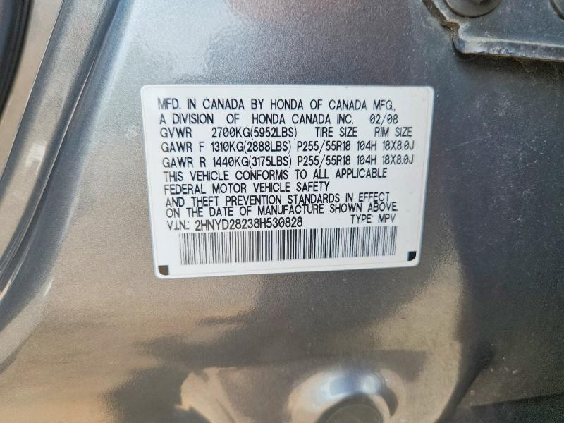 Aukcja sprzedaży 2008 Acura Mdx, vin: 2HNYD28238H530828, numer aukcji: 56844396