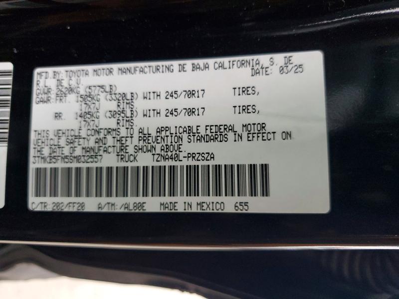 Продаж на аукціоні авто 2025 Toyota Tacoma, vin: 3TMKB5FN5SM032557, номер лоту: 58274376