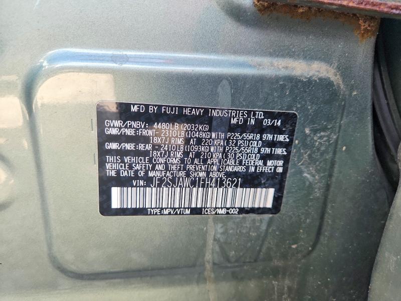 Aukcja sprzedaży 2015 Subaru Forester, vin: JF2SJAWC1FH413621, numer aukcji: 58876966