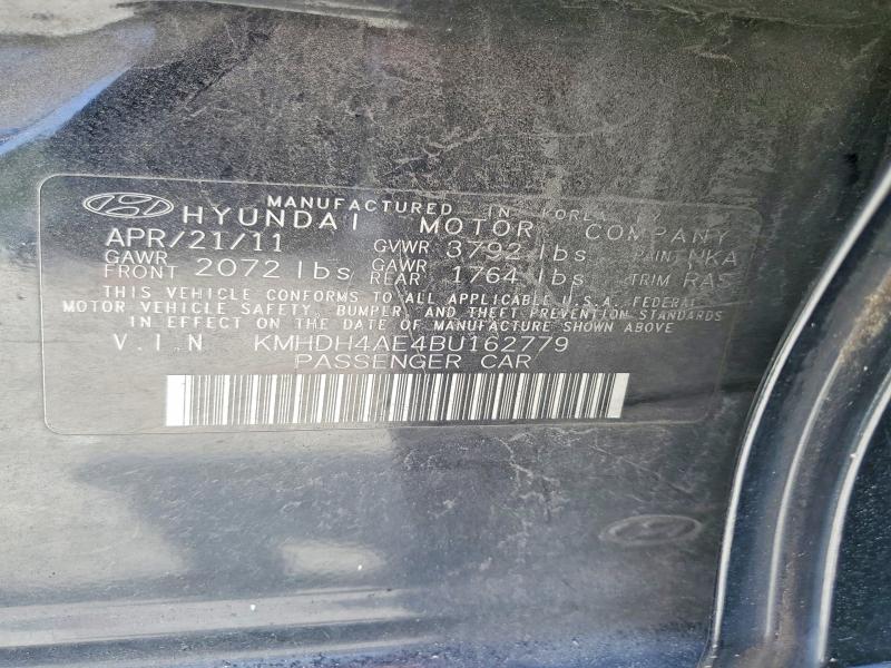 Продаж на аукціоні авто 2011 Hyundai Elantra, vin: KMHDH4AE4BU162779, номер лоту: 57783716