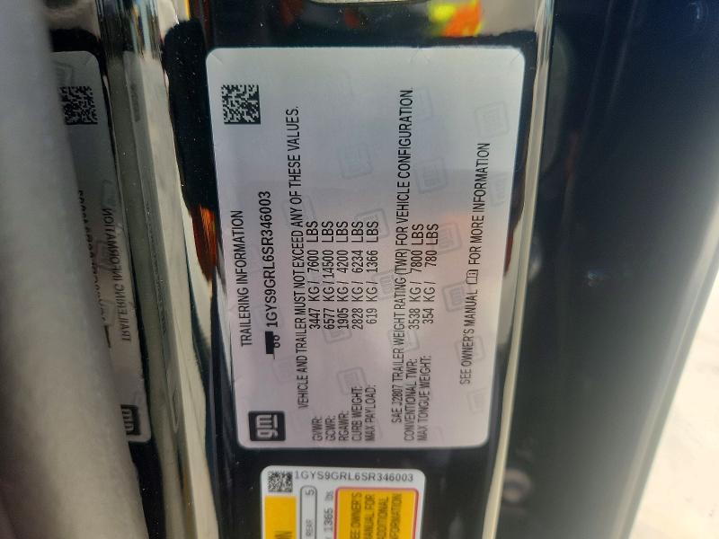 Продаж на аукціоні авто 2025 Cadillac Escalade, vin: 1GYS9GRL6SR346003, номер лоту: 58785776