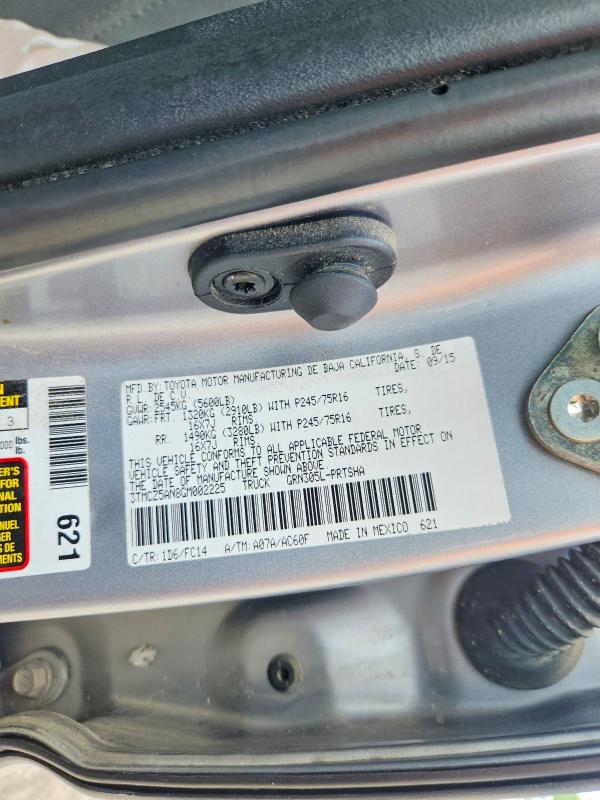 Продаж на аукціоні авто 2016 Toyota Tacoma, vin: 3TMCZ5AN8GM002225, номер лоту: 56596186