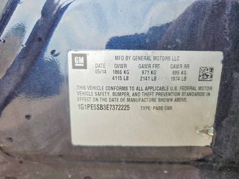 Продажа на аукционе авто 2014 Chevrolet Cruze, vin: 1G1PE5SB3E7372225, номер лота: 56363506