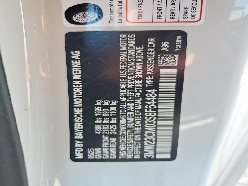 Продажа на аукционе авто 2025 Bmw 230i, vin: 3MW23CM03S8F64484, номер лота: 55972526