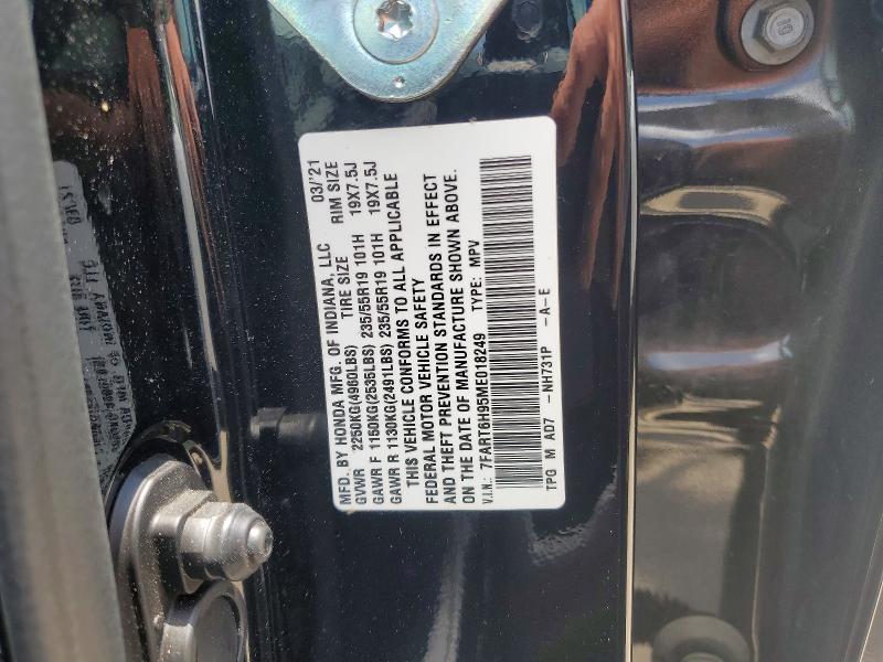 Aukcja sprzedaży 2021 Honda Cr-v, vin: 7FART6H95ME018249, numer aukcji: 55212436