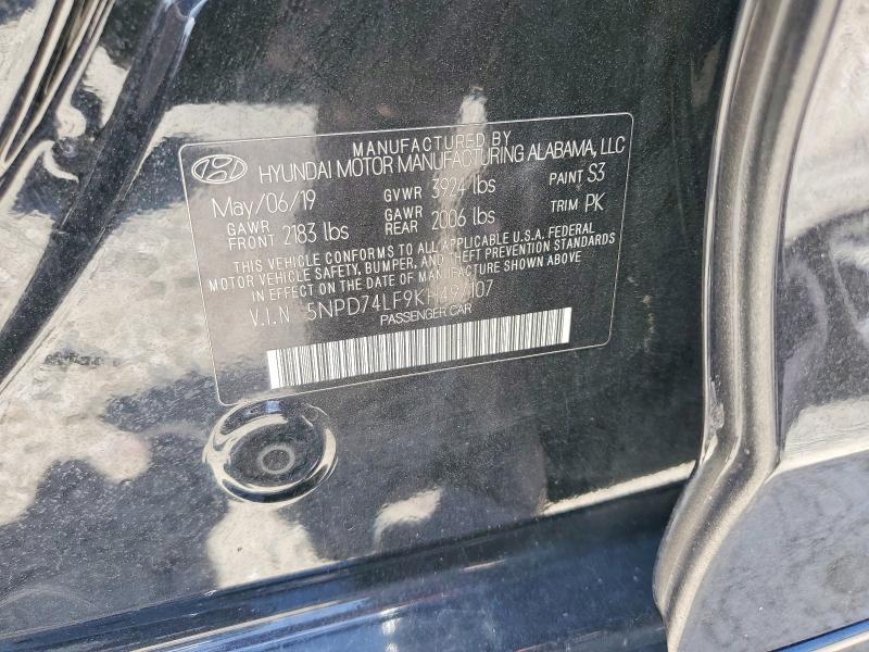 Продаж на аукціоні авто 2019 Hyundai Elantra, vin: 5NPD74LF9KH497107, номер лоту: 57349766