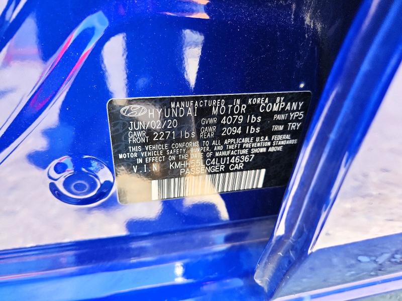 57573116 :رقم المزاد ، KMHH55LC4LU146367 vin ، 2020 Hyundai Elantra Gt مزاد بيع