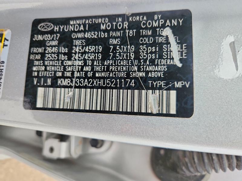Продаж на аукціоні авто 2017 Hyundai Tucson, vin: KM8J33A2XHU521174, номер лоту: 55992556