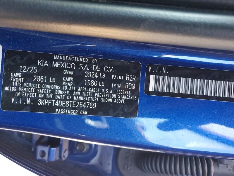 Продажа на аукционе авто 2026 Kia K4, vin: 3KPFT4DE8TE264769, номер лота: 56167286