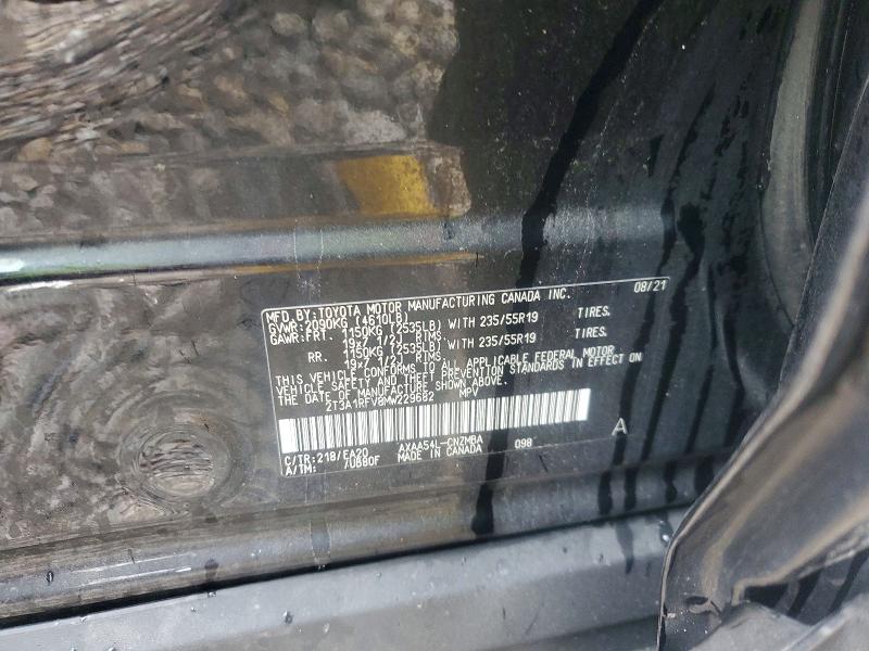 Aukcja sprzedaży 2021 Toyota Rav4, vin: 2T3A1RFV8MW229682, numer aukcji: 58549396