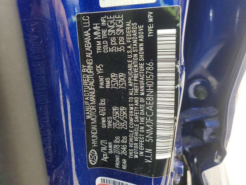 Продажа на аукционе авто 2022 Hyundai Tucson, vin: 5NMJFCAE8NH015786, номер лота: 57387666