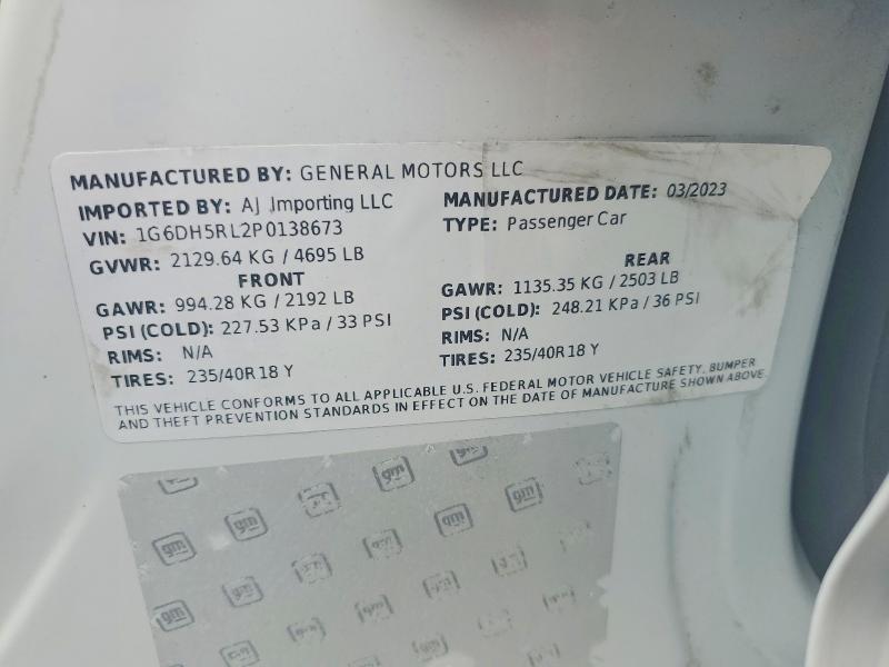 Aukcja sprzedaży 2023 Cadillac Ct4-v, vin: 1G6DH5RL2P0138673, numer aukcji: 57757096