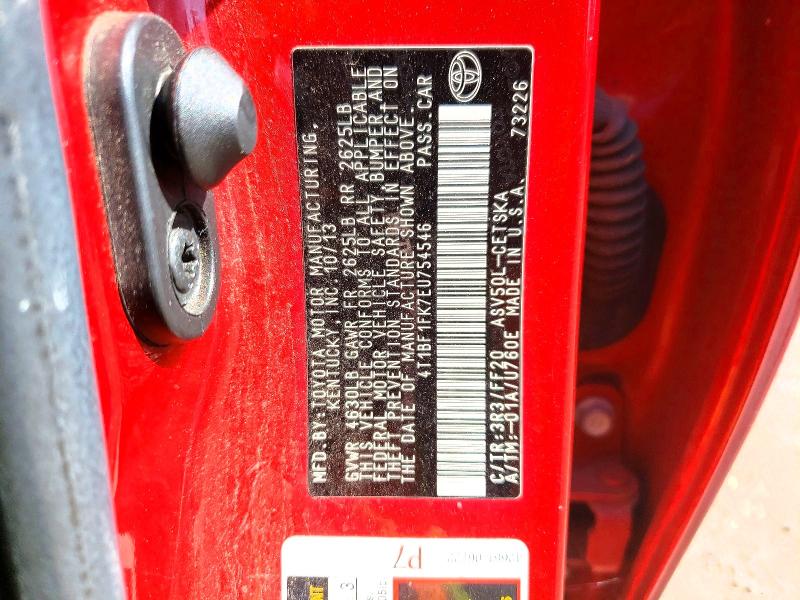58738506 :رقم المزاد ، 4T1BF1FK7EU754546 vin ، 2014 Toyota Camry مزاد بيع