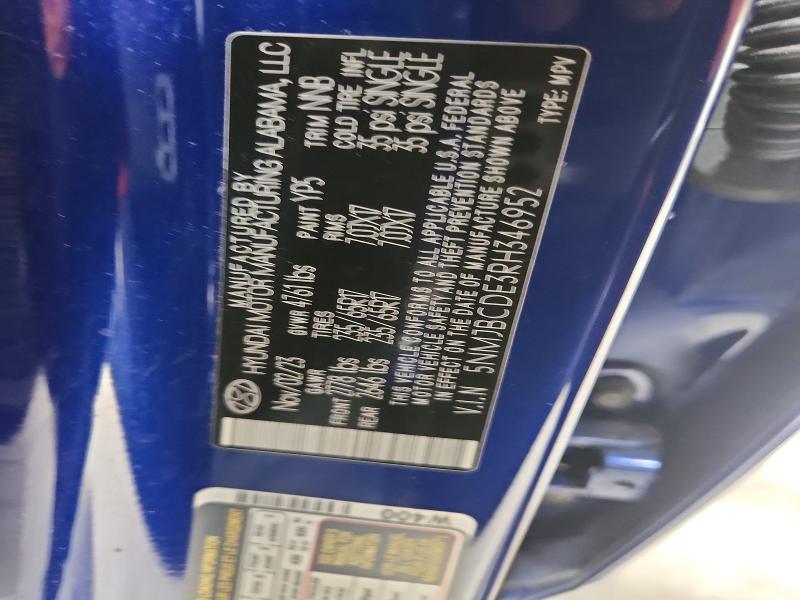 Продажа на аукционе авто 2024 Hyundai Tucson, vin: 5NMJBCDE3RH346952, номер лота: 55691576