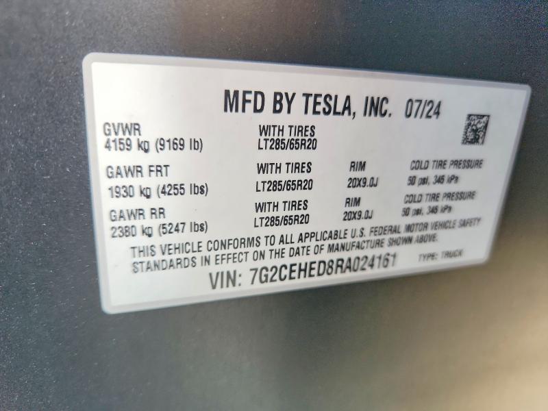 Продажа на аукционе авто 2024 Tesla Cybertruck, vin: 7G2CEHED8RA024161, номер лота: 58393256