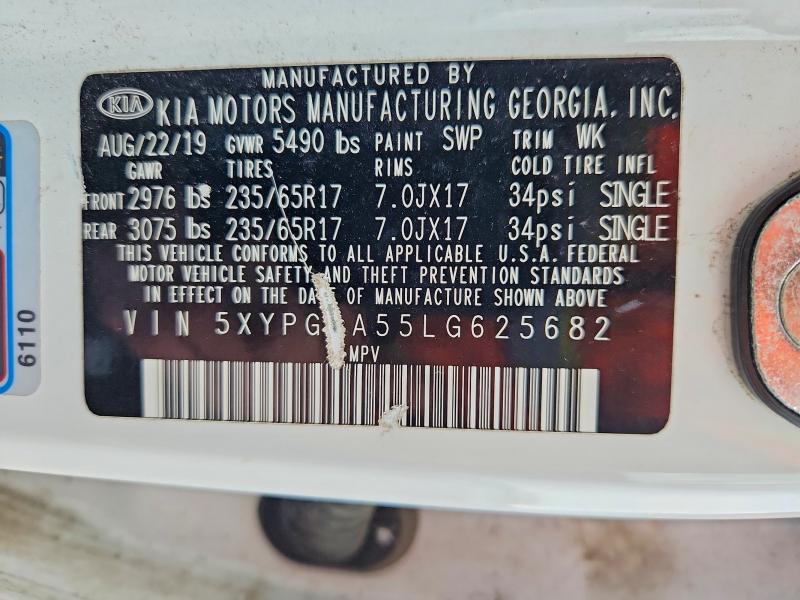 Продаж на аукціоні авто 2020 Kia Sorento, vin: 5XYPG4A55LG625682, номер лоту: 57476486