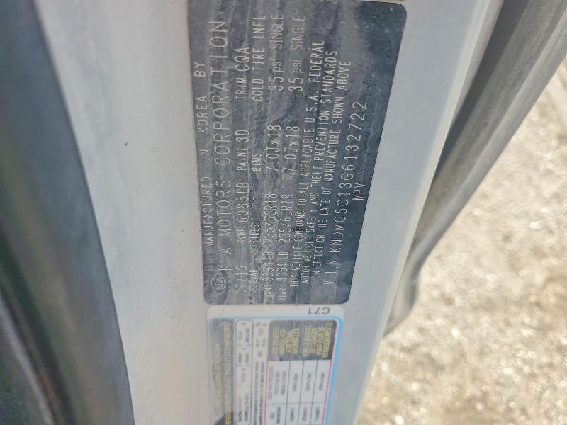 58004506 :رقم المزاد ، KNDMC5C13G6132722 vin ، 2016 Kia Sedona مزاد بيع