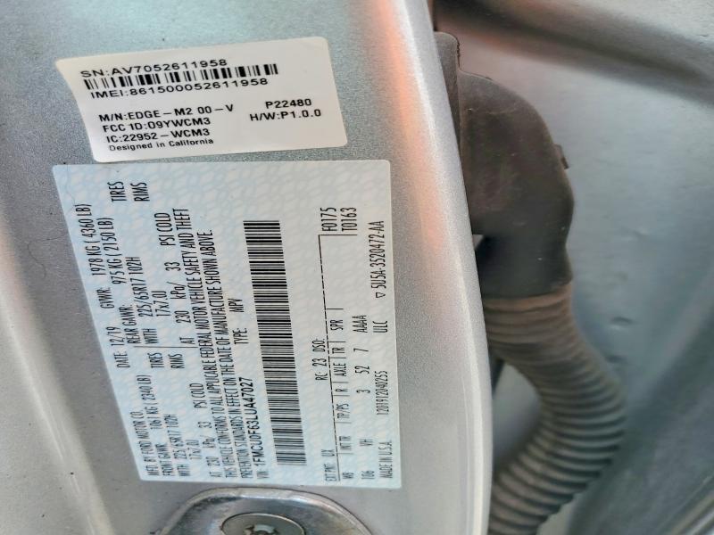 Продажа на аукционе авто 2020 Ford Escape, vin: 1FMCU0F63LUA47027, номер лота: 56336406