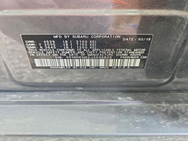 Aukcja sprzedaży 2018 Subaru Legacy, vin: 4S3BNEN60J3036839, numer aukcji: 55966626