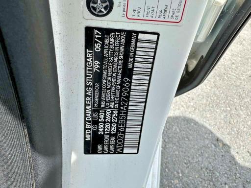 Aukcja sprzedaży 2017 Mercedes-benz E, vin: WDDZF6EB5HA279069, numer aukcji: 54892296