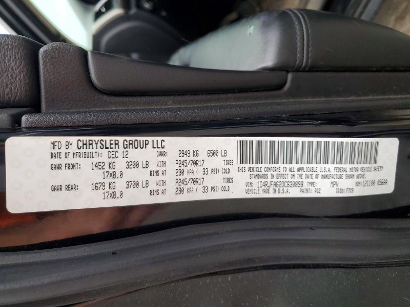 57071356 :رقم المزاد ، 1C4RJFAG2DC630898 vin ، 2013 Jeep Grand Cherokee مزاد بيع
