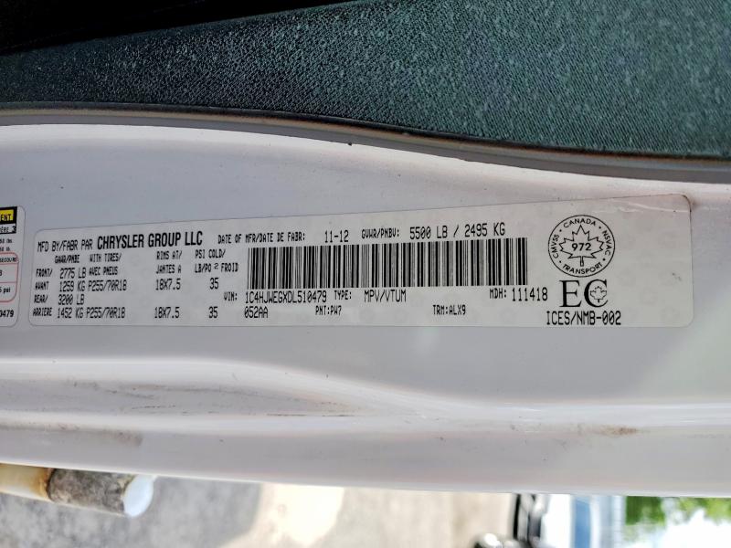 2013 Jeep Wrangler Unlimited მანქანა იყიდება აუქციონზე, vin: 1C4HJWEGXDL510479, აუქციონის ნომერი: 57540946