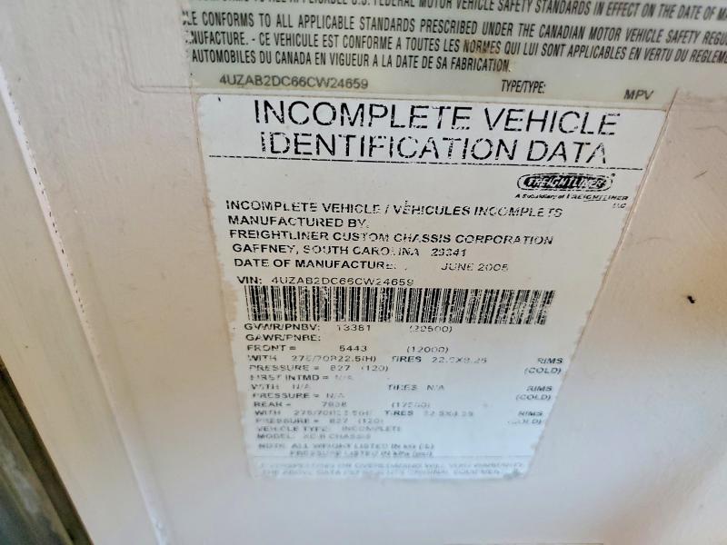 Aukcja sprzedaży 2006 Freightliner Xc Chassis, vin: 4UZAB2DC66CW24659, numer aukcji: 54553956