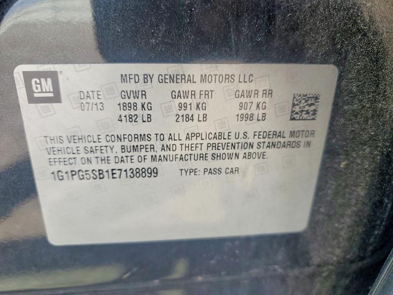 Aukcja sprzedaży 2014 Chevrolet Cruze, vin: 1G1PG5SB1E7138899, numer aukcji: 59123246