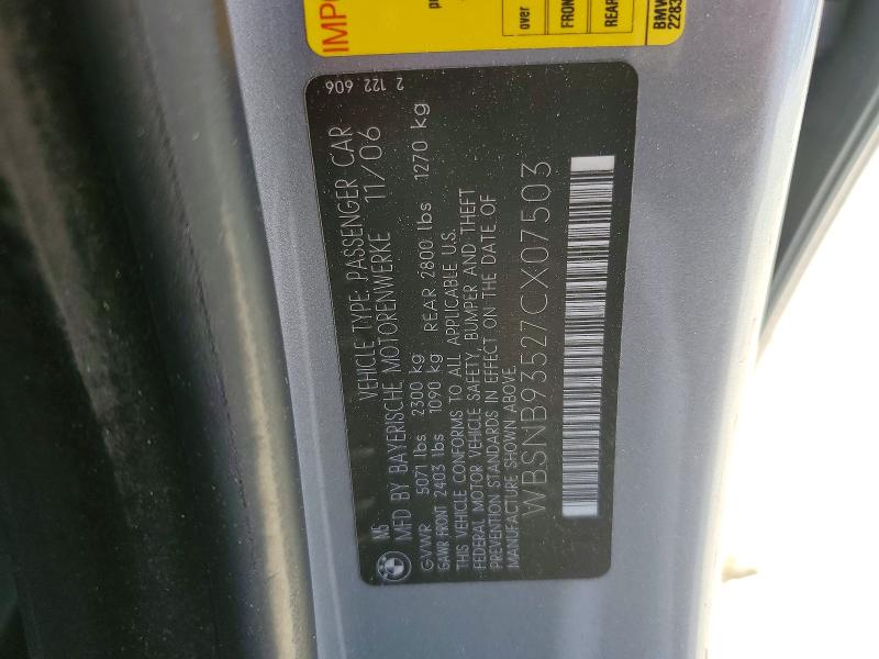 Aukcja sprzedaży 2007 Bmw M5, vin: WBSNB93527CX07503, numer aukcji: 58390996