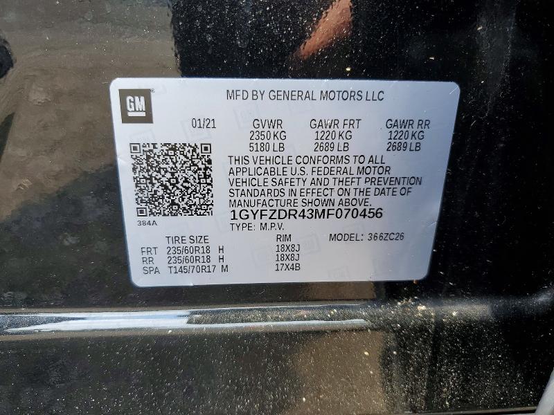 Aukcja sprzedaży 2021 Cadillac Xt4, vin: 1GYFZDR43MF070456, numer aukcji: 58055566