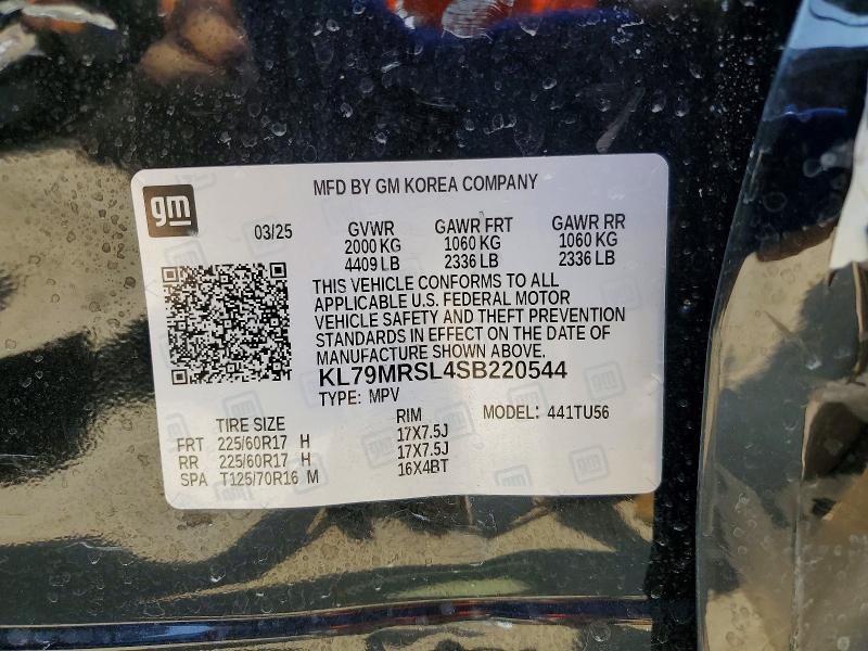 Продажа на аукционе авто 2025 Chevrolet Trailblazer, vin: KL79MRSL4SB220544, номер лота: 57946056