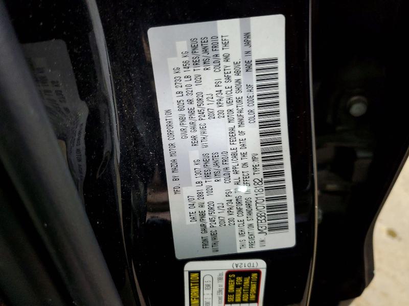 56750706 :رقم المزاد ، JM3TB38Y070118182 vin ، 2007 Mazda Cx-9 مزاد بيع